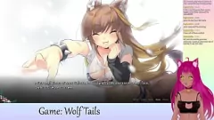 تشغيل لطيف VTuber LewdNeko يلعب دور Wolf Tails الجزء 1: أنيمي هنتاي مثليه يوري أكشن في رواية مرئية مباشرة