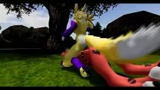 Putar Renamon dan guilmon melakukan saham baru oleh apartemen studio blackheart cherry